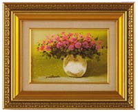 渡辺やすし「12ヶ月の花風水画」1月 スプレー菊