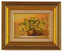 渡辺やすし「12ヶ月の花風水画」12月 寒菊