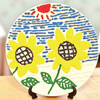 卒業・卒園記念モコモコ砂絵のお皿