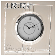 卒業卒園会社記念クリスタル時計温度計オリジナルネーム彫刻アエリア2