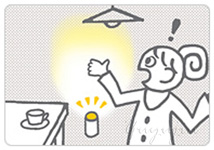 停電が起きても自動で点灯急な暗闇でも慌てません