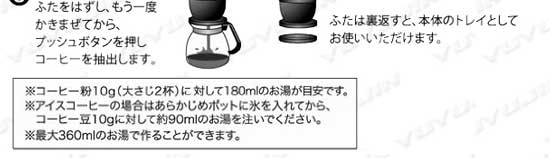 カフェプッシュおいしいコーヒーの入れ方2