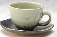 花小紋コーヒーカップ1