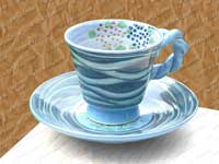 さざ波紫陽花コーヒーカップ2