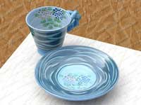 さざ波紫陽花コーヒーカップ3