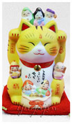 彩絵七福神招き猫ネコ雑貨2