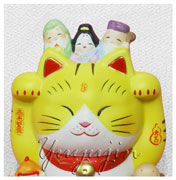 彩絵七福神招き猫ネコ雑貨7