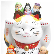 彩絵七福神招き猫ネコ雑貨19