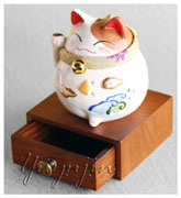 招き猫小物入れ雑貨ミケ3