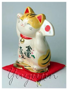 彩絵金運招き猫バンク貯金箱雑貨2